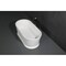 Aqua Eden 59.06 L, 29.72 W, Glossy White/Matte White, Solid Surface White Stone VRTDE593023 - alternate 2